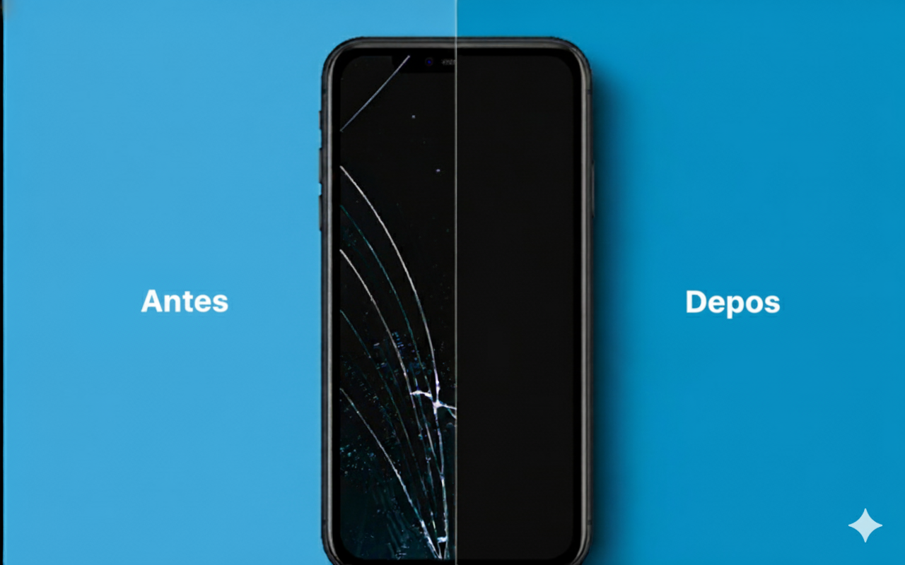 Técnico consertando Celular em laboratório